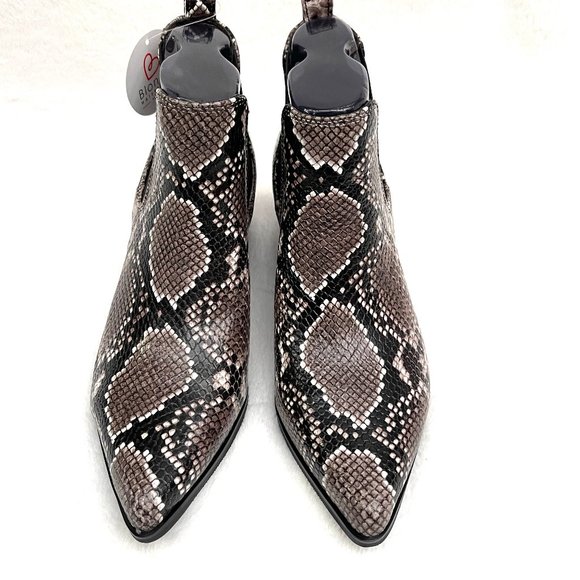 NIB $165 Steve Madden Waterproof Emelia Leather Bootie in Snakeskin Design 7.5 - Picture 12 of 12